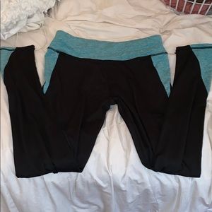 blue/black exercise leggings